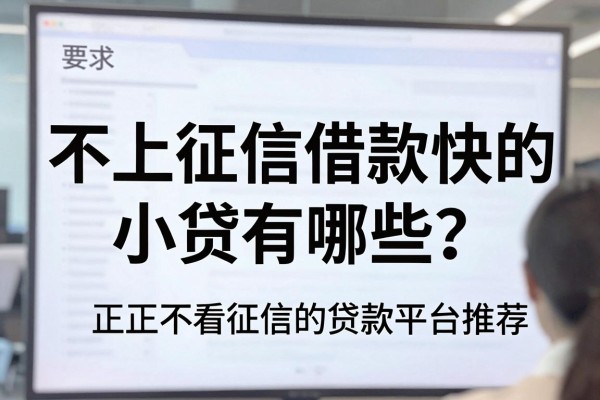 不上征信借款快的小贷有哪些?正规不看征信的贷款平台推荐
