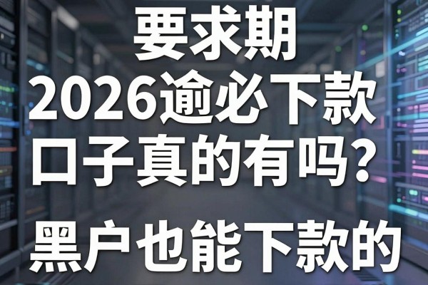 2026逾期必下款口子真的有吗?揭秘黑户也能下款的靠谱平台