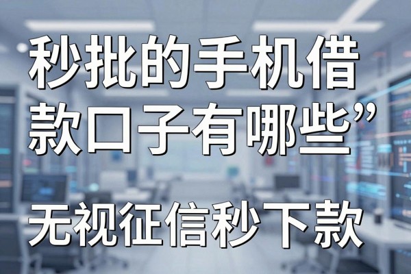 秒批的手机借款口子有哪些，无视征信秒下款的平台推荐
