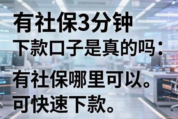 有社保3分钟下款口子是真的吗，有社保哪里可以快速下款