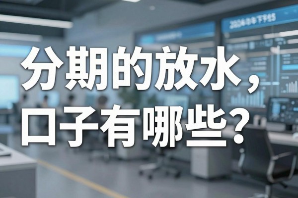 分期的放水口子有哪些？2026年容易下款的正规平台推荐