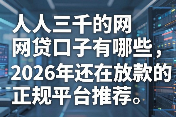 人人三千的网贷口子有哪些,2026年还在放款的正规平台推荐