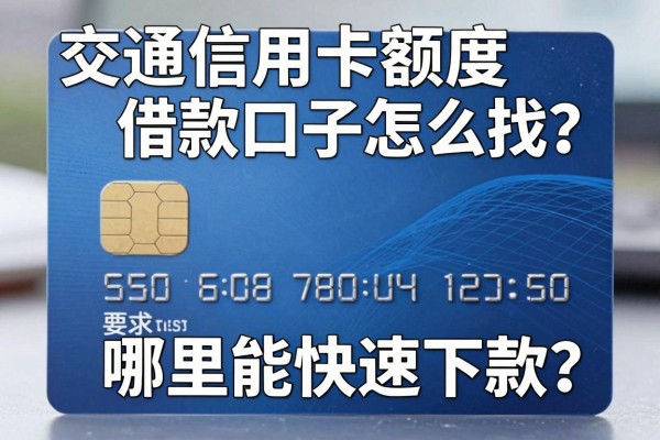 交通信用卡额度借款口子怎么找？哪里能快速下款？