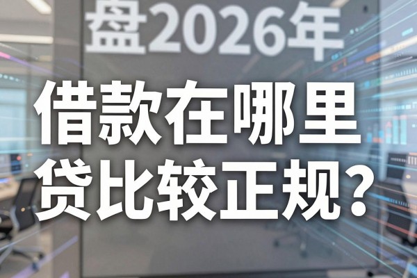 借款在哪里贷比较正规？盘点2026年靠谱的贷款平台