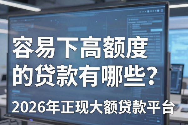 容易下高额度的贷款有哪些？2026年正规大额贷款平台推荐
