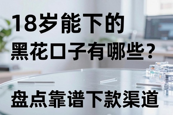 18岁能下的黑花口子有哪些?盘点靠谱下款渠道