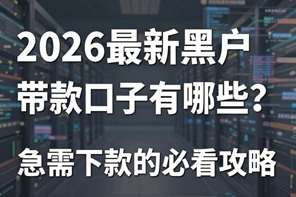 2026最新黑户带款口子有哪些？急需下款的必看攻略