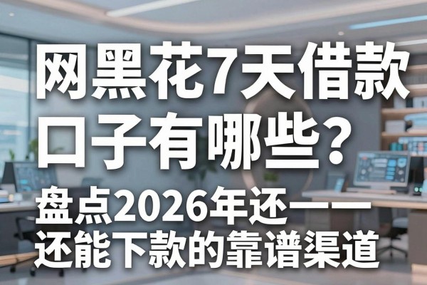网黑花7天借款口子有哪些？盘点2026年还能下款的靠谱渠道