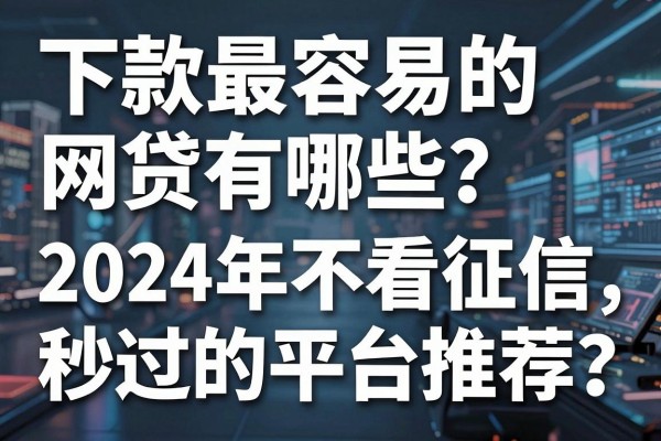 下款最容易的网贷有哪些?2024年不看征信秒过的平台推荐