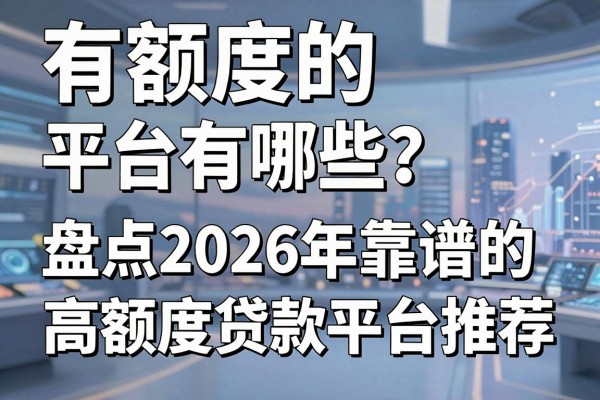 有额度的平台有哪些?盘点2026年靠谱的高额度贷款平台推荐
