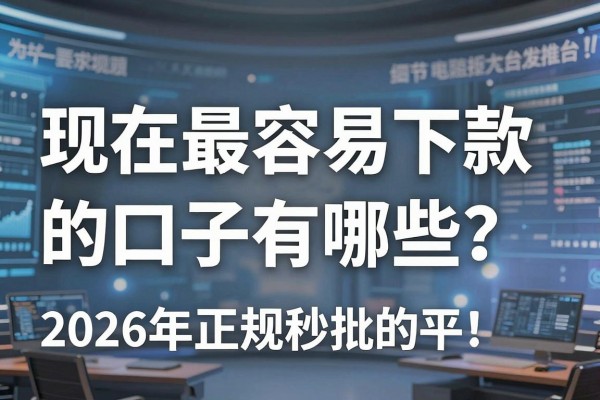 现在最容易下款的口子有哪些?2026年正规秒批的平台推荐