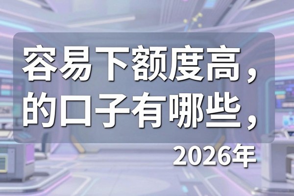 容易下额度高的口子有哪些,2026年最新无需审核秒下款的平台推荐