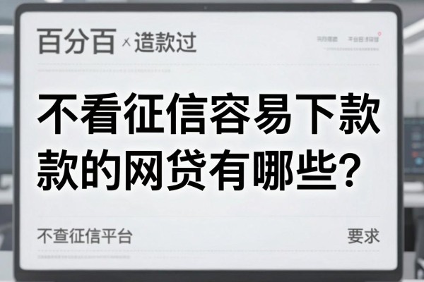 不看征信容易下款的网贷有哪些?百分百通过不查征信的借款平台推荐