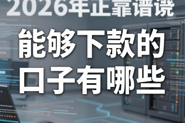 能够下款的口子有哪些，2026年正规靠谱的贷款平台推荐