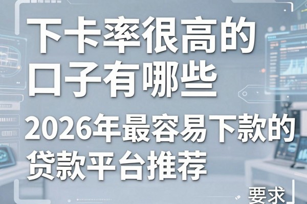 下卡率很高的口子有哪些,2026年最容易下款的贷款平台推荐