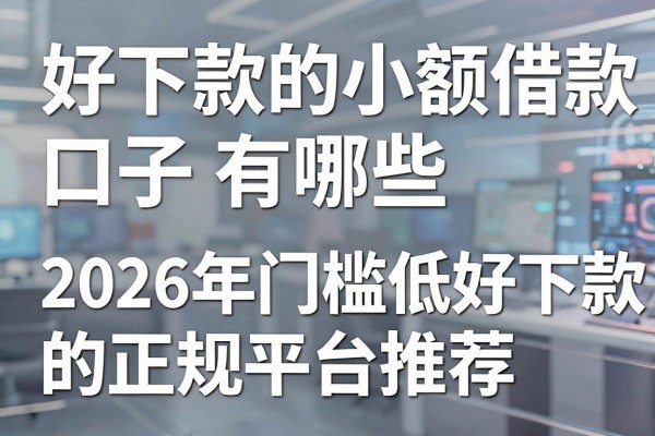 好下款的小额借款口子有哪些，2026年门槛低好下款的正规平台推荐