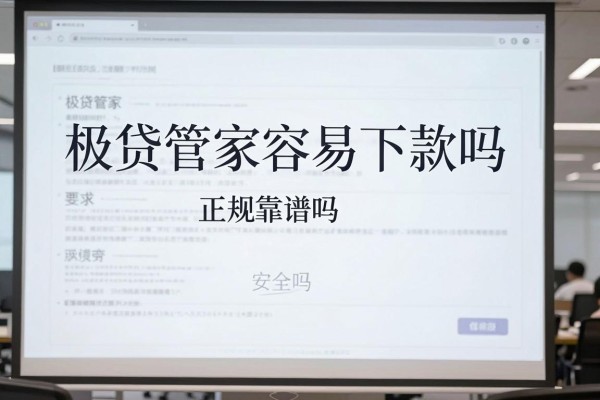 极贷管家容易下款吗,极贷管家正规靠谱吗安全吗