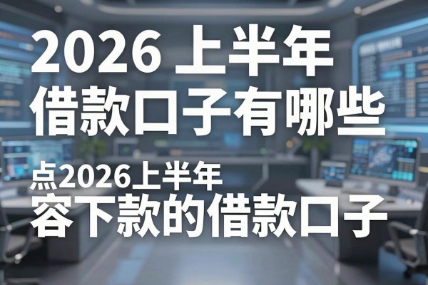 2026上半年借款口子有哪些，盘点2026上半年容易下款的借款口子