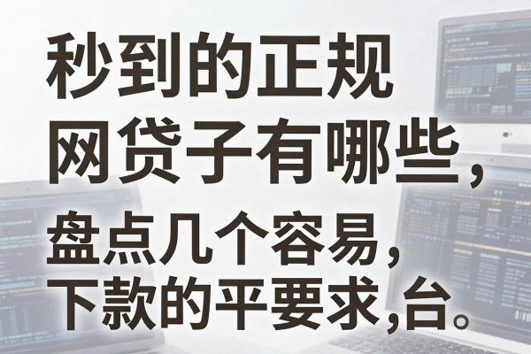 秒到的正规网贷口子有哪些，盘点几个容易下款的平台