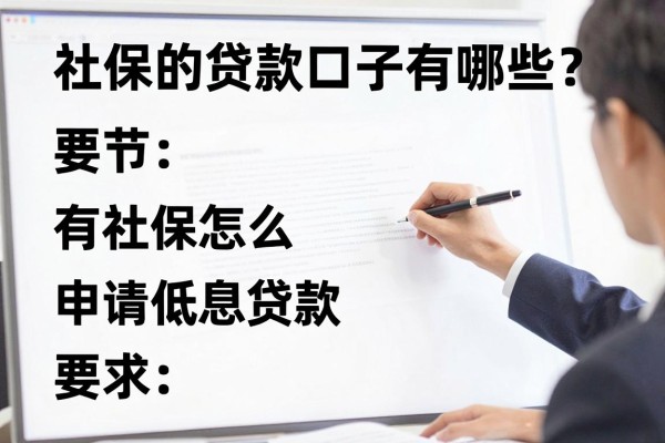 社保的贷款口子有哪些?有社保怎么申请低息贷款