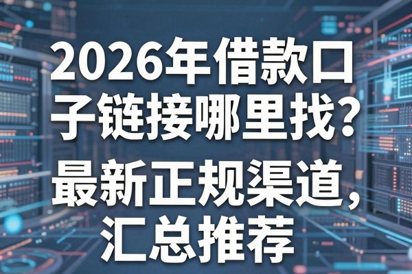 2026年借款口子链接哪里找？最新正规渠道汇总推荐