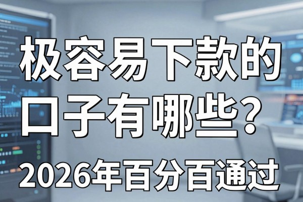极容易下款的口子有哪些？2026年百分百通过的下款平台推荐