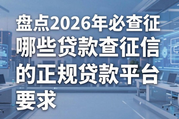 哪些贷款查征信，盘点2026年必查征信的正规贷款平台