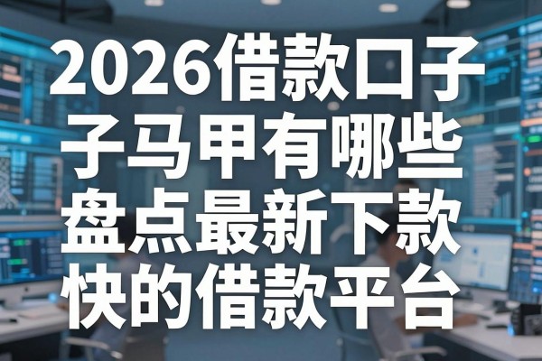 2026借款口子马甲有哪些，盘点最新下款快的借款平台