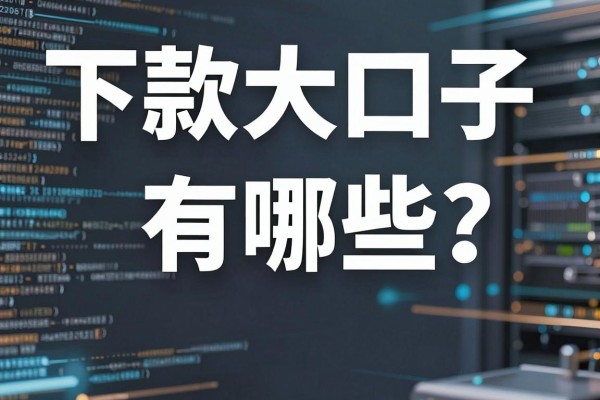 下款大的口子有哪些?2026年最新容易下款的大额口子推荐