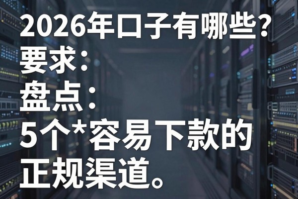 2026年口子有哪些?盘点5个容易下款的正规渠道