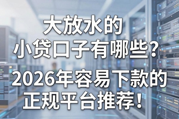 大放水的小贷口子有哪些？2026年容易下款的正规平台推荐