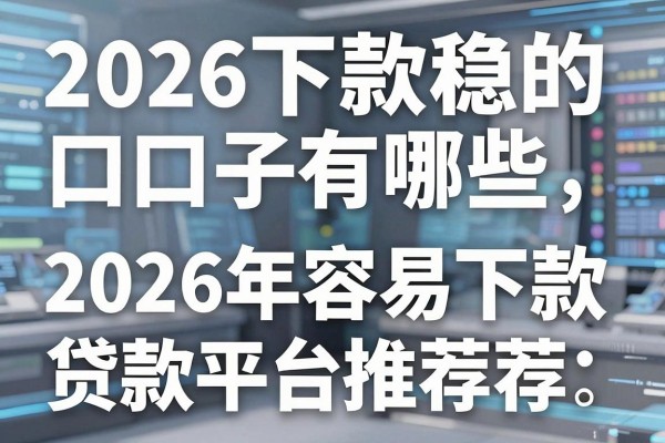 2026下款稳的口子有哪些，2026年容易下款的贷款平台推荐