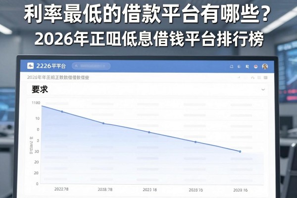 利率最低的借款平台有哪些?2026年正规低息借钱平台排行榜