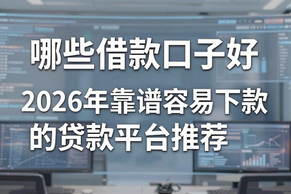 哪些借款口子好，2026年靠谱容易下款的贷款平台推荐