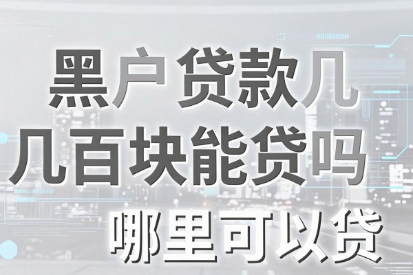 黑户贷款几百块能贷吗，哪里可以贷不用审核