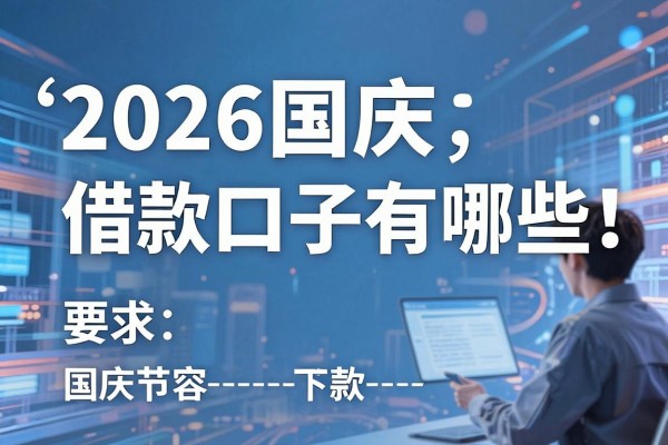 2026国庆借款口子有哪些,国庆节容易下款的贷款平台推荐