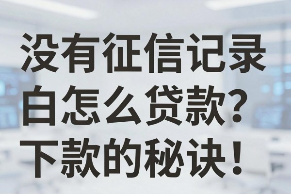 没有征信记录怎么贷款？揭秘白户快速下款的秘诀