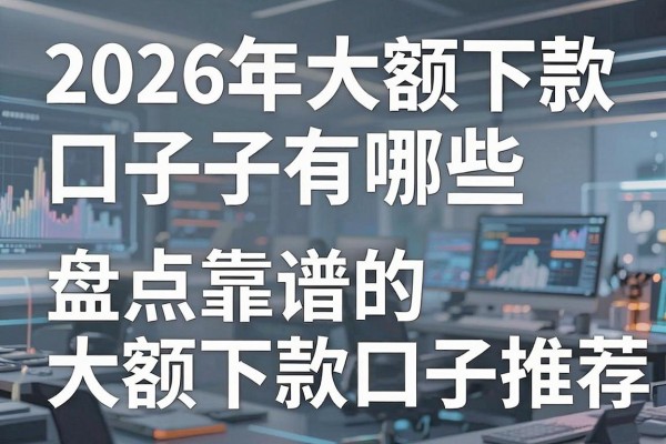 2026年大额下款口子有哪些，盘点靠谱的大额下款口子推荐