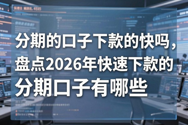 分期的口子下款的快吗,盘点2026年快速下款的分期口子有哪些